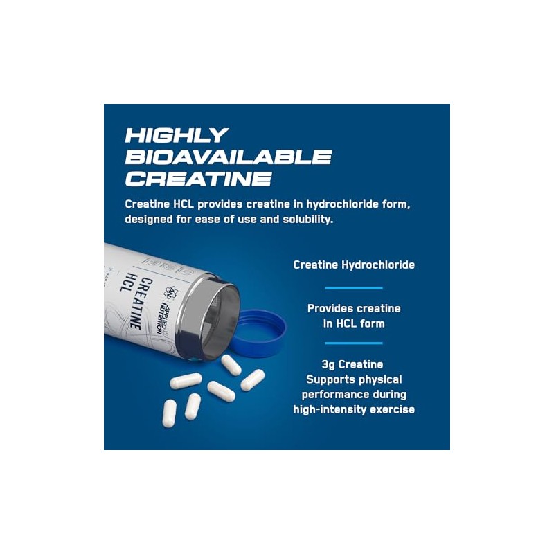 Applied Nutrition Creatine HCL Capsules, 3g Creatine Per Serving, Creatine