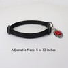 Black Cat Collar with Red Cabochon Charm Safety Breakaway Collar