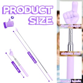 5PCS Retractable Teacher Pointer Sticks - 5 Colors Extendable Hand Pointers for Classroom, Students Reading, Whiteboard/Blackboard Teaching Supplies (Blue/Purple/Green/Pink/Yellow)