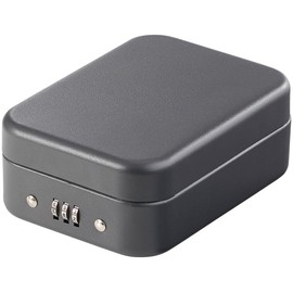Xcase Car Safe: Mini Steel Safe for Travel & Car, Combination Lock, Security Cable, 0.7 L (Safe for Car, Safe Box, Key Safe)