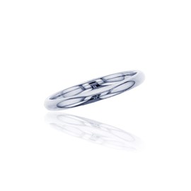 DECADENCE 10K White Gold 2mm Polished Comfort Feel Plain Wedding Band, 4