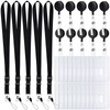 Geyoga 35 Pcs Badge Holders Kit Lanyards for ID Badges
