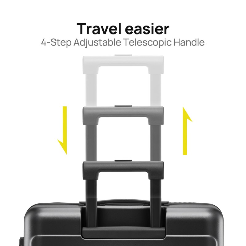 NINETYGO 24 Inch Luggage with Spinner Wheels, Checked Luggage, Large