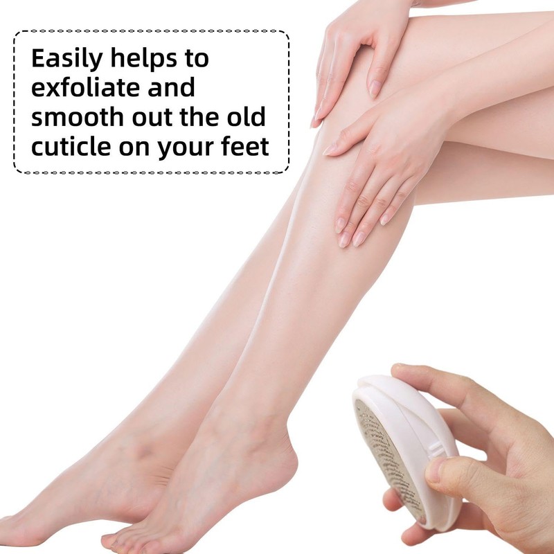 3-Piece Egg-Shaped Foot Files, Exfoliating Foot Rub, Manual Foot Scrub,