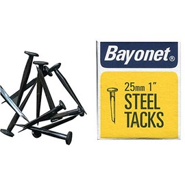 Nail Tacks Blued, 25mm (50G), External Length 25mm, Nail Material Steel, Nail Type Round Head, Product Range Bayonet - Steel Tacks, Weight 50g, Fasteners & Hardware