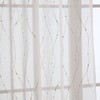Deconovo Grommet White Sheer Curtains 84 Wave Line with Dots