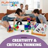 Playmags Magnetic Tiles Train Car Set for Kids - 55pcs