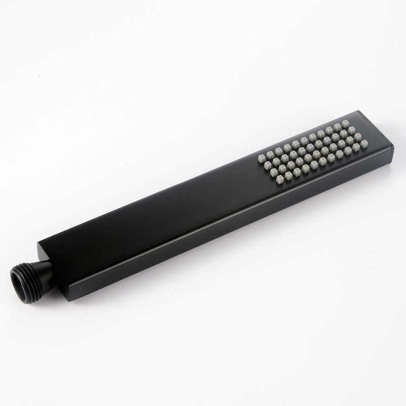 Gaosin Black Brass High Pressure Handheld Shower Head with Elbow