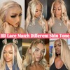 Smavida Highlight Ombre Lace Front Wig Human Hair 13x4 HD