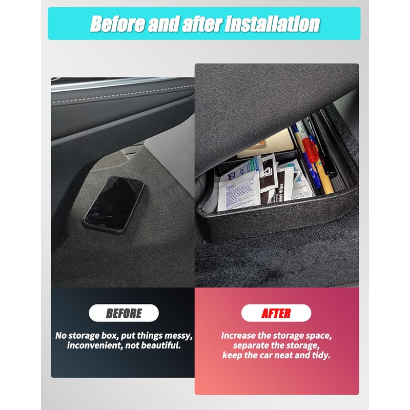 Lower Center Console Organizer for VW ID4 2022 Accessories, Lower