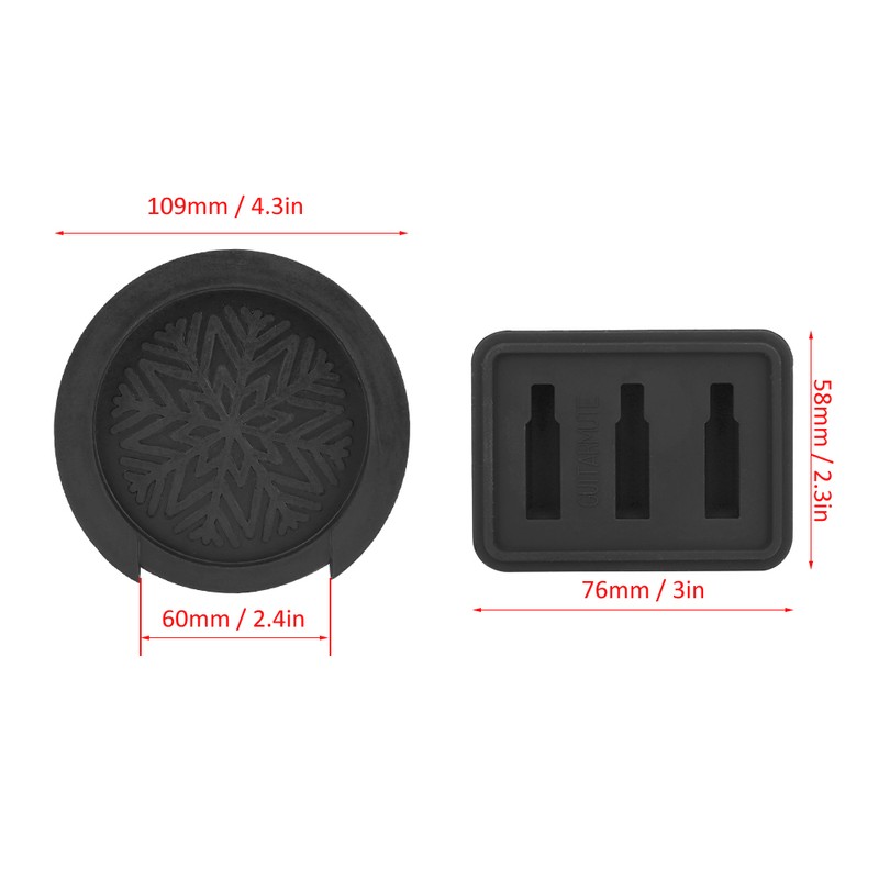 Guitar Mute Pad Sound Hole Cover Black Silicone Musical Instrument