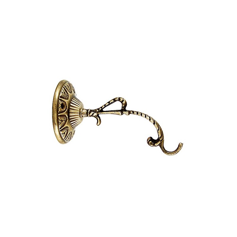 NKlaus Hook for Oil Lamp Holder Antique Brass Handmade 2793