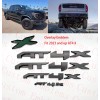 Auto 4PCS Grill Doors Rear Matte Black AT4X OVERLAY Emblem