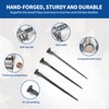TRASEXTRA 3 Pcs Hand Forged Nails,Jesus Cross,Wrought Iron Decorative Nails,Iron