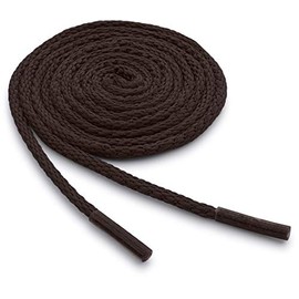 OrthoStep Wax Very Thin Dress Round Brown 24 inch Shoelaces 2 Pair Pack