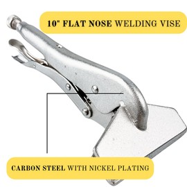 PLIER KING 3 Piece Industrial Grade Welding Clamps Set | Sizes 8", 9", and 11" Included | Nickel-Plated Steel Build | Great For Holding Sheet Metal Or Objects For Welding