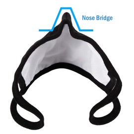 WITHMOONS Cotton Face Mouth Bandana Cool Mesh 3 Layers Dustproof Facial UV Protective Nose Bridge Strip Reusable Washable Black for Women Men EU0304Black