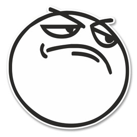 2 x 10cm Meme Face Head Vinyl Sticker Funny Joke Computer Smiley Car Bike #6155 (10cm x 10cm)