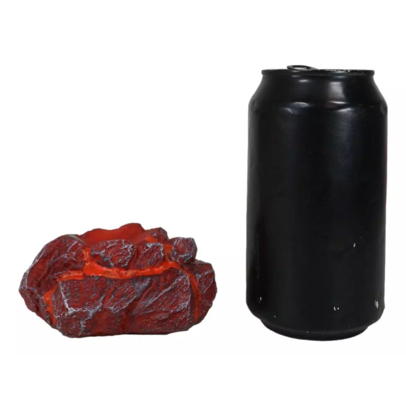 Red Magma Lava Rock LED Light Base Display Stand For