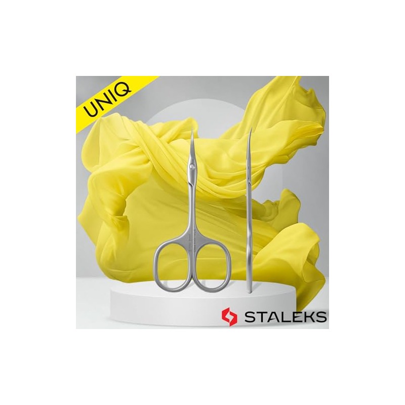 STALEKS UNIQ SQ-10/3 - Tijeras para cutículas (hoja curvada clásica)