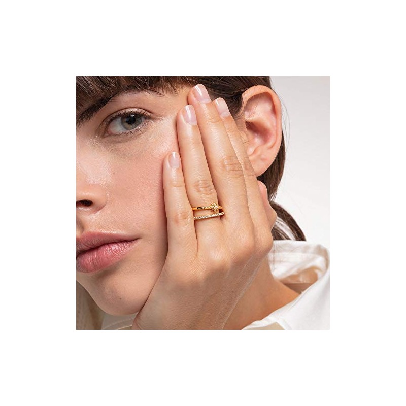 THOMAS SABO Star Ring with Stones 925 Sterling Silver TR2317,