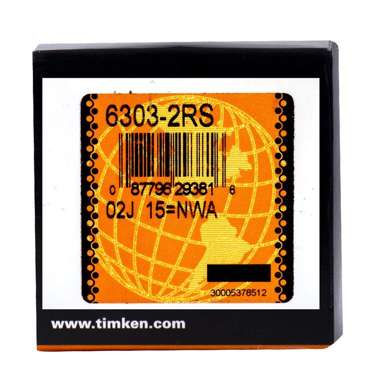 2PACK TIMKEN 6303-2RS Double Rubber Seal Bearings 17mmX47mmX14mm, Pre-Lubricated and