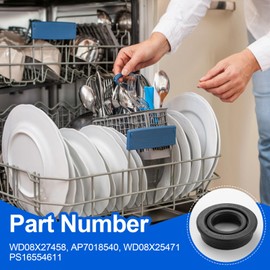 WD08X27458 Floating Seal Assembly Compatible with GE Hotpoint Haier Dishwasher, Circulation Pump Inlet Grommet AP7018540 WD08X25471