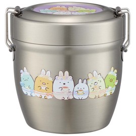 Skater STLBD6AG-A Insulated Lunch Box, Sumikko Gurashi, Rabbit Rice Bowl, 19.7 fl oz (550 ml), Antibacterial, Vacuum, Stainless Steel