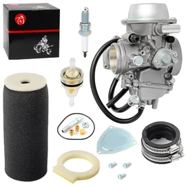 Carburetor Carb & Air Filter foam & Intake Manifold Boot Kit For Yamaha Grizzly 660 2002 2003 2004 2005 2006 2007 2008 Carb