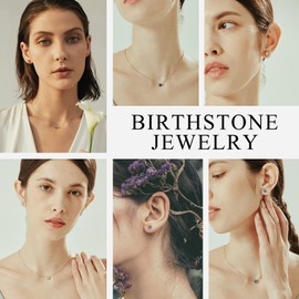 October Birthstone Earrings, Pink Opal Stud Earrings, Crystal Earrings for Women Studs, 925 Sterling Silver Created Round Cut Birthstone Stud Earrings for