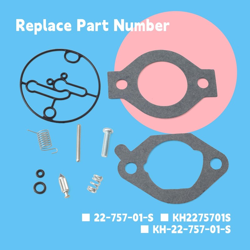 GLOXTED 22-757-01-S Carburetor Overhaul Kit Replacement for Kohler KS530 KS540