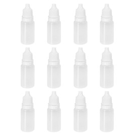 Qancekoo 12pcs Eye Dropper Bottles, 10ml/0.34oz Plastic Squeezable Dropper Bottles, Eye Liquid Empty Bottles with Caps