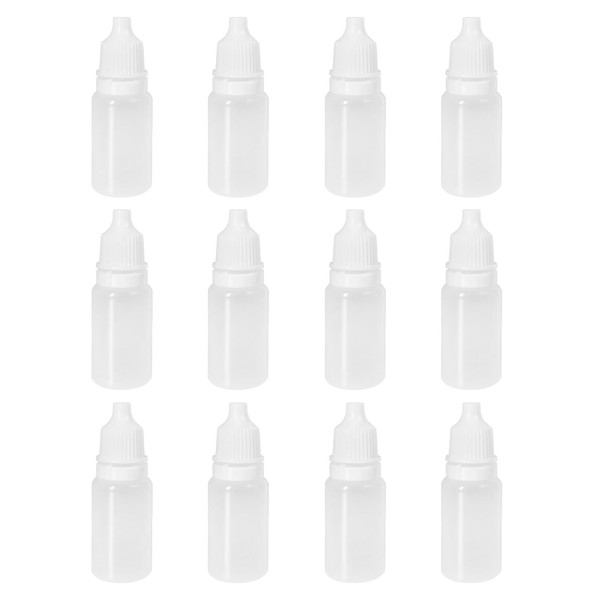 Qancekoo 12pcs Eye Dropper Bottles, 10ml/0.34oz Plastic Squeezable Dropper Bottles,