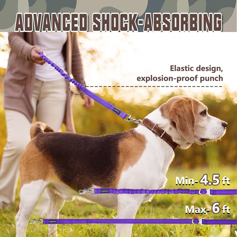 AUROTH Heavy Duty Bungee Dog Leash for Medium Large Breed