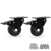 Caster Wheels, Heavy Duty 3 Inch Casters Set of 2,