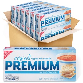 Premium Original Saltine Crackers, 12 - 8 oz Boxes