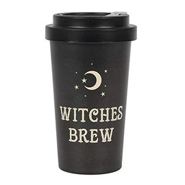 Pacific Trading Witches Brew Bamboo Mug With Sleeve, 5.9-inches Height, Fibre, Kitchen, Kitchen Accessories
