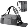 Kookoomia Gym Bag with Shoes Compartment and Wet Pocket Convertible