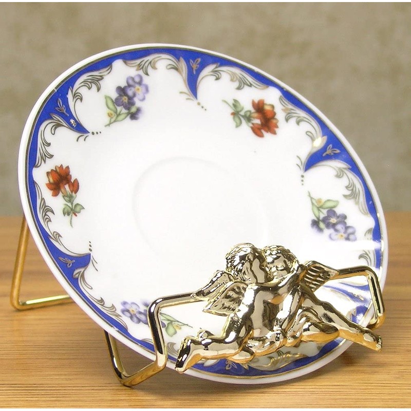 BANBERRY DESIGNS Cherub Decor - Plate Stand - Set of