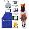 BIGHAS Children's Apron, Triangle Cloth, Drawstring Bag, 3-Piece Set, Easy