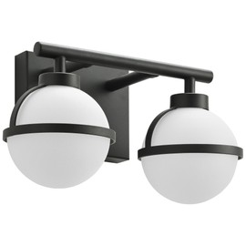 SOLFART Black Bathroom Light Fixture 2 Light Bathroom Vanity Light Fixtures Above Mirror Modern Vanity Lighting