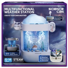 Science Can STEM Kits for Kids Age 6-8, Multifunctional 3-in-1 Weather Station for Kids, Educational Science Kits with 8 Weather, Cool Humidifier & White Noise Mode, Birthday Gifts for Girls & Boys