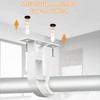 TOKPLNU Ceiling Curtain Rod Bracket, Ceiling Curtain Rod Hooks White