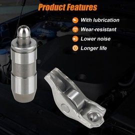 VEELECP 12 Pcs Rocker Arms and Lifters Compatible with Expedition F150 F250 F350 Explorer Sport Trac Mustang Mark LT Navigator Mountaineer 4.6L 5.4L 3V Engine