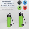 vadoworld Collapsible Water Bottles 15oz, Odorless BPA-Free Silicone, Leak-Proof Foldable