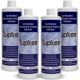 Tupkee Ice Machine Cleaner Nickel Safe - 16oz, Compatible for Affresh, Whirlpool 4396808, Manitowoc, Kitchenaid, Scotsman Ice Maker Cleaner Descaler - Pack of 4