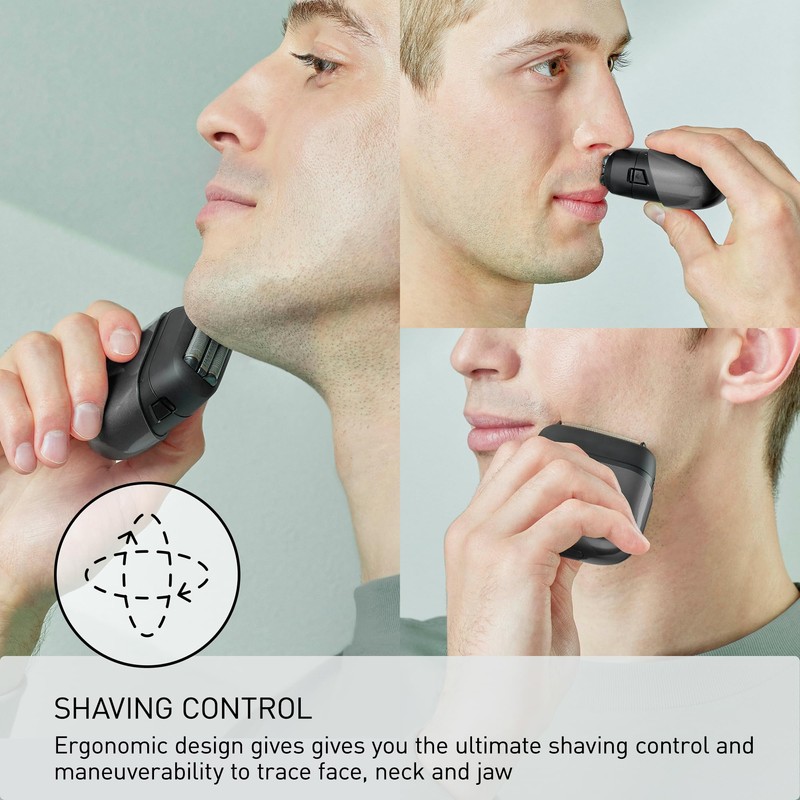 Panasonic Swipe Right Travel Shaver for Men, Portable Electric Razor