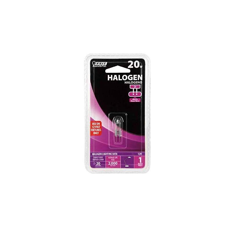 Feit Electric BPQ20T3/RP 20-Watt T3 Halogen Bulb with G4 Bi-Pin