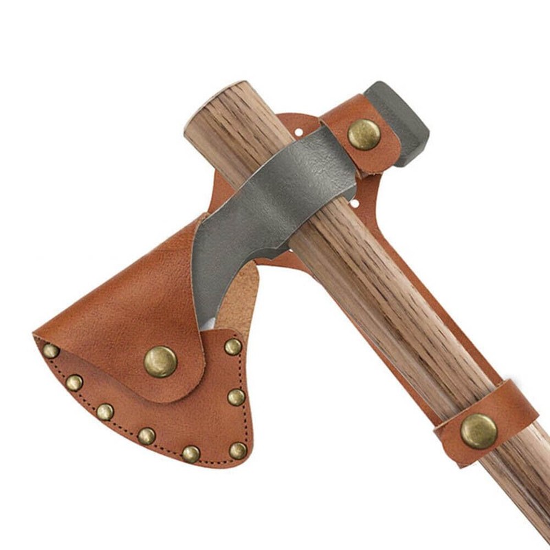 TEAMWILL 1PC Durable Leather Axe Sheath Cover Tool Protect Covers