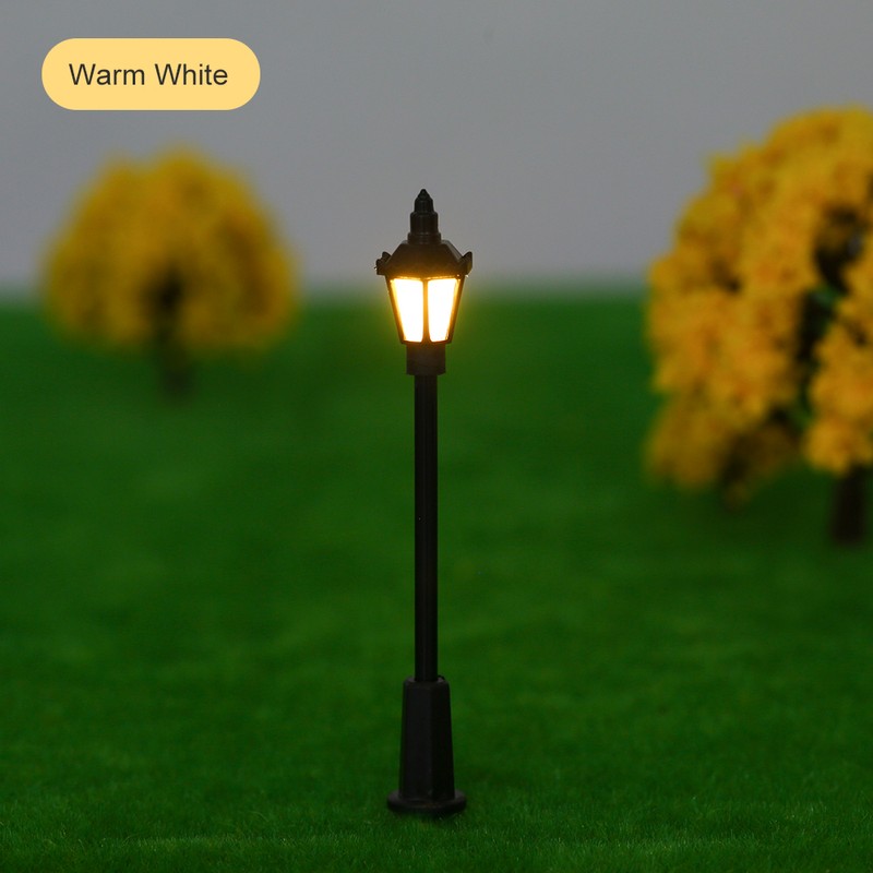 20pcs Warm White Model Street Lights Layout Lamppost Railway Train